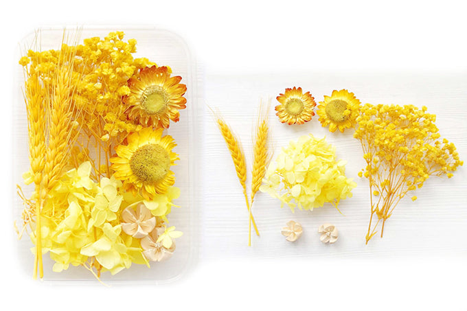 DIY Natur Tørrede Blomster Gul