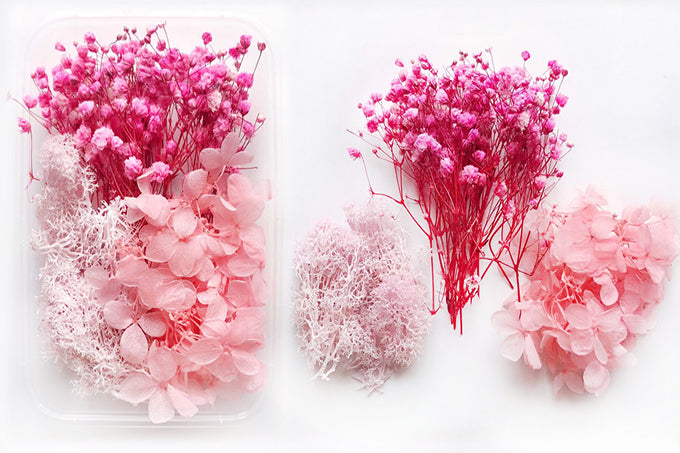 DIY Natur Tørrede Blomster Lyserød