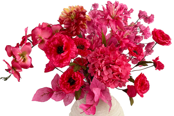 Stor Pink Blomster Buket