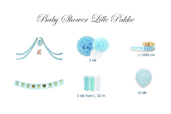 Luxus Blå Baby Shower Pakke