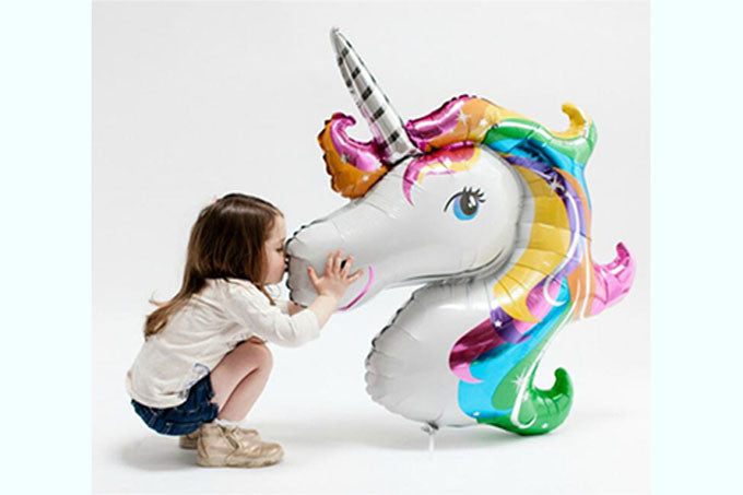 Unicorn / Enhjørning Alu Folie Ballon Multi Farver