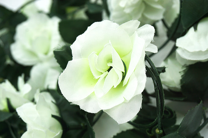 Kunstige Blomster Rank Små Rose Hvid