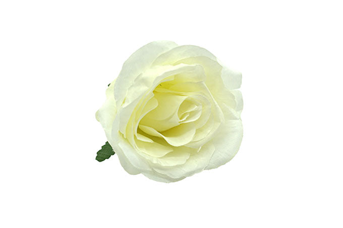 Kunstige Blomster Rose Hoved Hvid 10stk.-Pak
