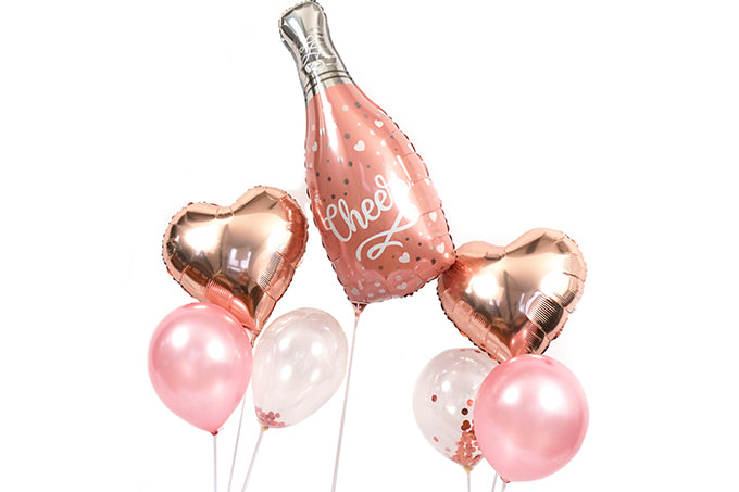 Champagne Ballon 7stk.-Pak Rose Guld