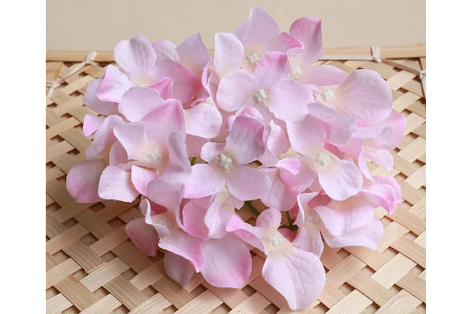 Kunstige Blomster hoved Hydrangena Pink Lyserød 6stk.-Pak