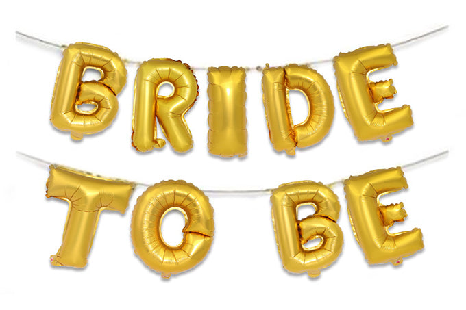 Bride To Be Ballon Banner Guld