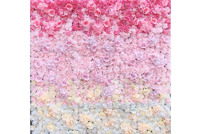 Kunstige Blomstervæg Lyserød M/Rose