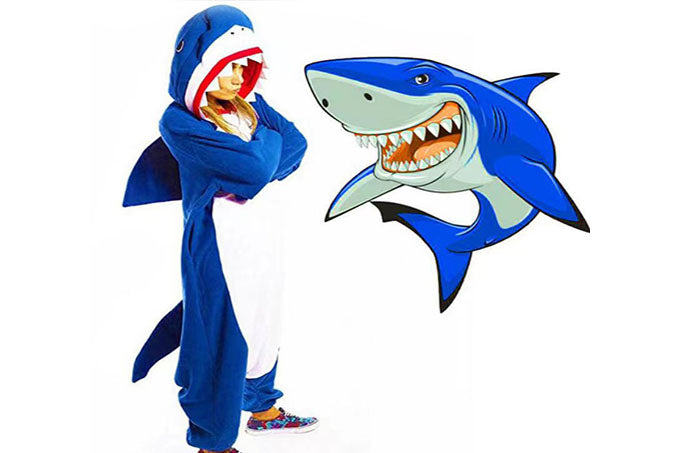 Haj Fisk Dragt Pyjamas Bl CHAO CHAO haj-fisk-dragt-pyjamas-bl-chao-chao