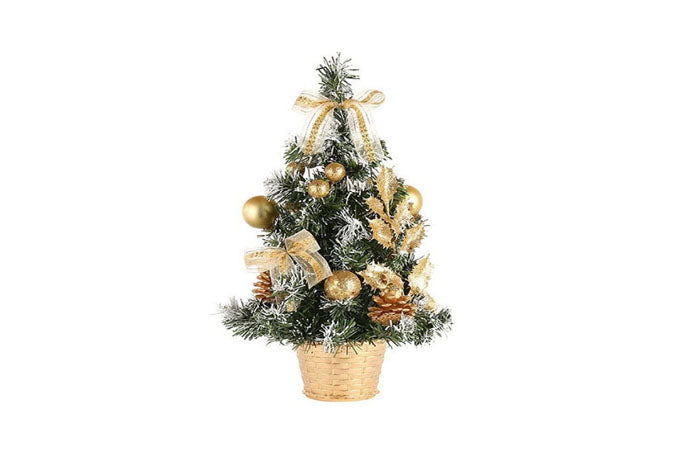 Mini Juletræ 20cm Guld