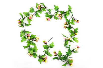 Kunstige Blomster Rank Rosenknopper Lyserød