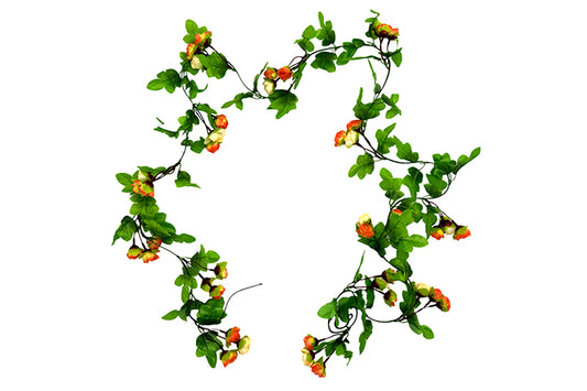 Kunstige Blomster Rank Rosenknopper Orange