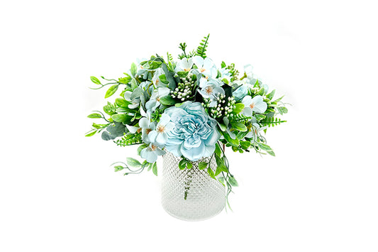 Kunstige Blomster Buket Blå-KB1018