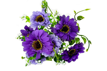Kunstige Blomster Buket Krysantemum Lilla
