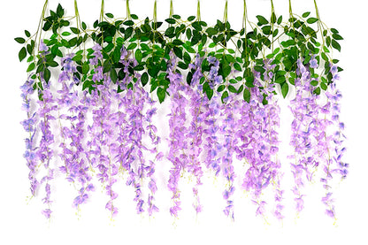 Kunstige Blåregn Wisteria Lilla 4 stk.-Pak