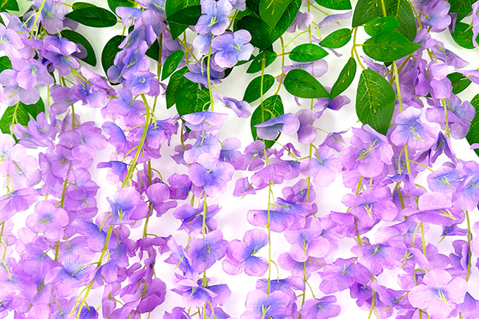 Kunstige Blåregn Wisteria Lilla 4 stk.-Pak