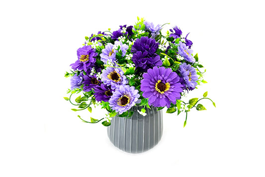 Kunstige Blomster Buket Krysantemum Lilla