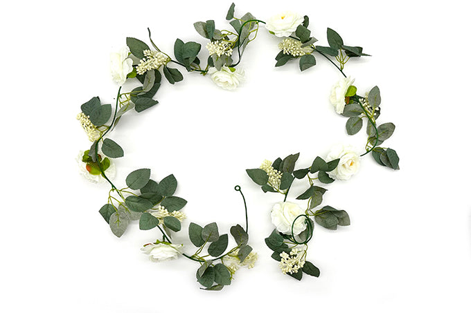 Kunstig Blomster Rank M/Kamelia Hvid