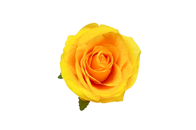 Kunstige Blomster Rose Hoved Gul 10stk.-Pak