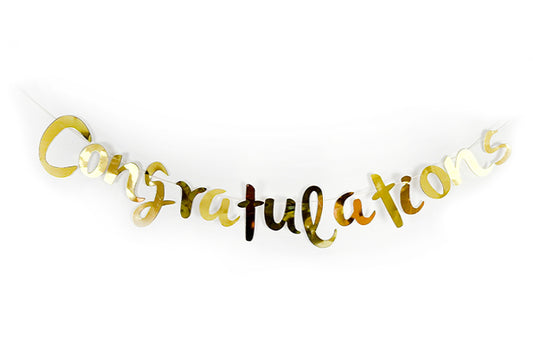 Congratulations guirlande Guld