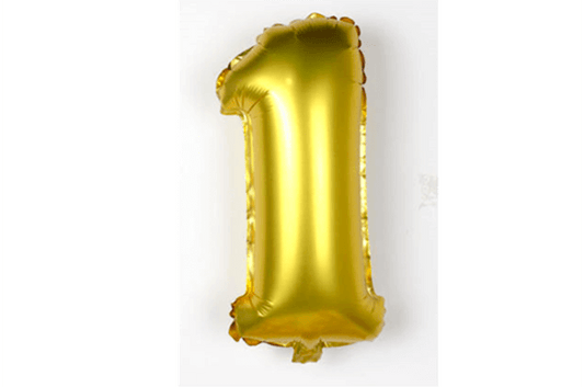 Guld Alu Folie Ballon | 1-tal