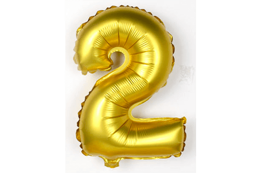 Guld Alu Folie Ballon | 2-tal