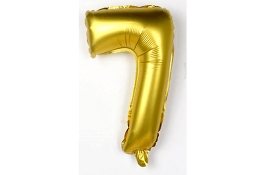 Guld Alu Folie Ballon | 7-tal