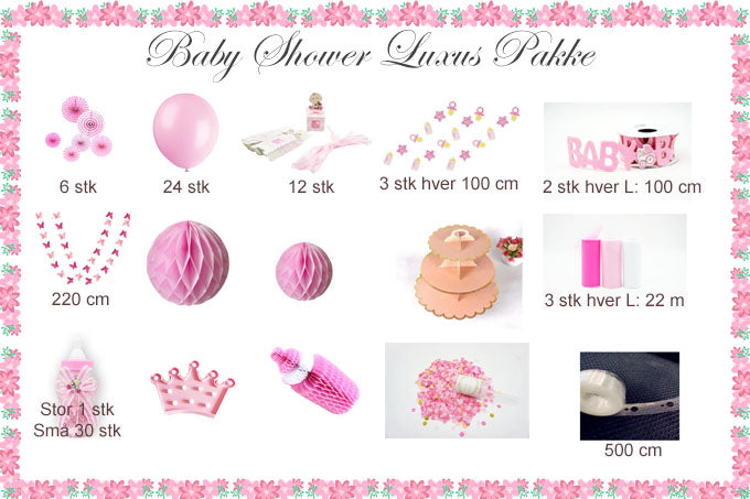Copy of Luxus Pink Baby Shower Pakke