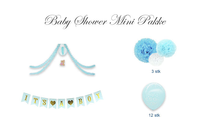 Luxus Blå Baby Shower Pakke