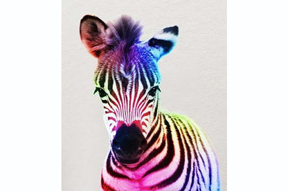 5D Diamant Maleri Fulddækkende 30cmx40cm Multi Farver Zebra