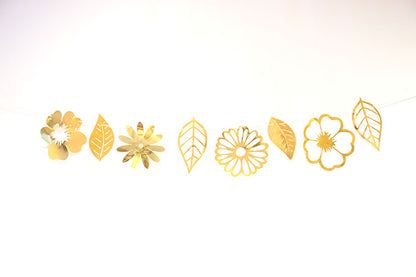 Guld Blomster Guirlande