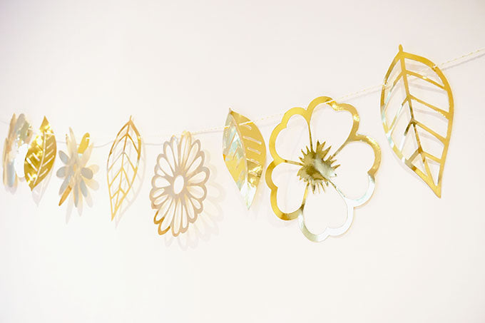 Guld Blomster Guirlande