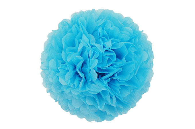 Papir Blomster Dekoration Blå 3stk.-Pak