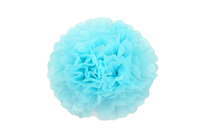 Papir Blomster Dekoration Blå 3stk.-Pak