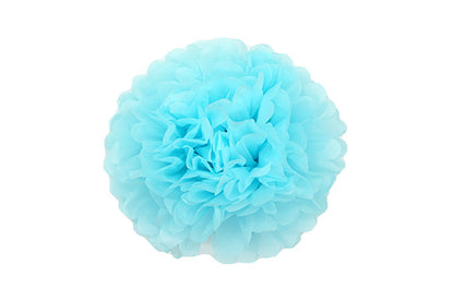 Papir Blomster Dekoration Blå 3stk.-Pak