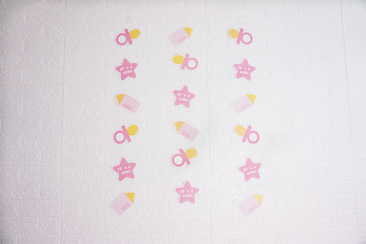 Lyserød Baby Shower vedhæng