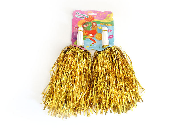 Cheerleader Pom Pom Foil Guld