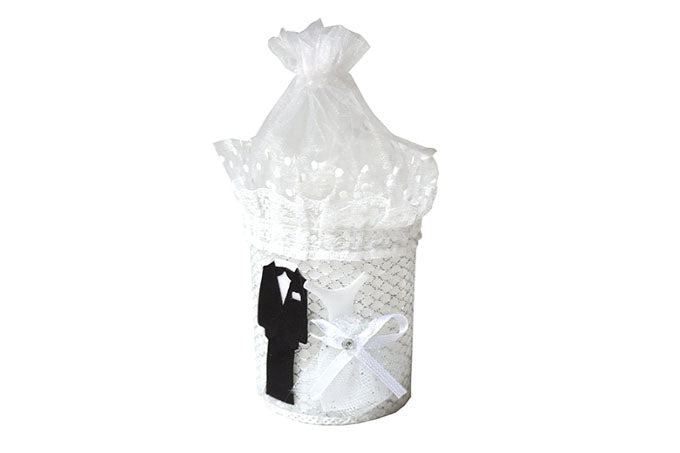 Bryllup Mini Gavepose Hvid 12stk.-Pak