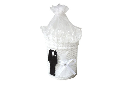 Bryllup Mini Gavepose Hvid 12stk.-Pak