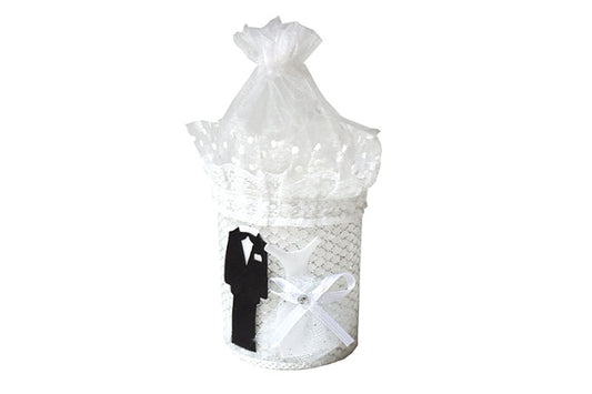 Bryllup Mini Gavepose Hvid 12stk.-Pak