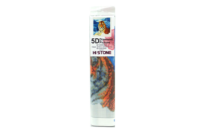 5D Diamant Maleri Fulddækkende 30cmx30cm Tiger