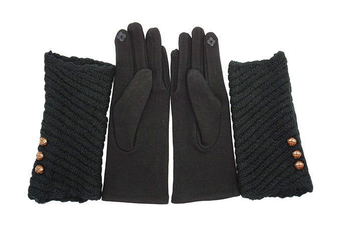Handske Touch Black 2 in 1