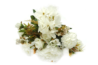 Kunstige Blomster Buket Hvid Bryllup