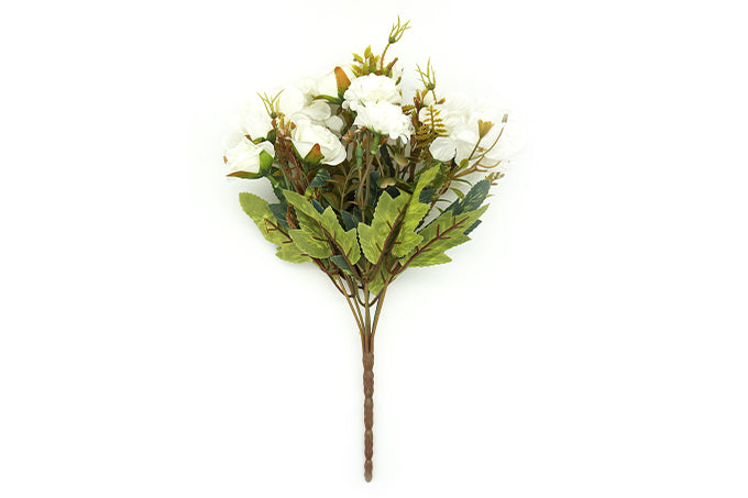 Kunstige Blomster Buket Hvid Bryllup