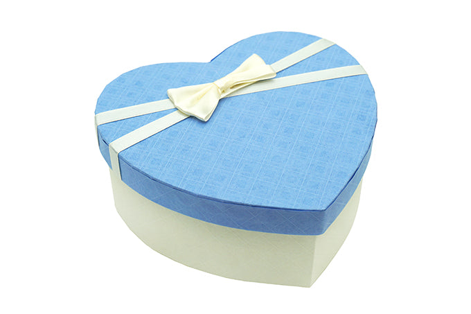 Gaveæske Hjerte Blå Creme 3-Pak