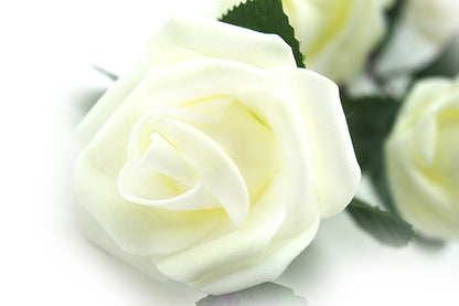 Kunstige Blomster Lille Rose Creme Hvid