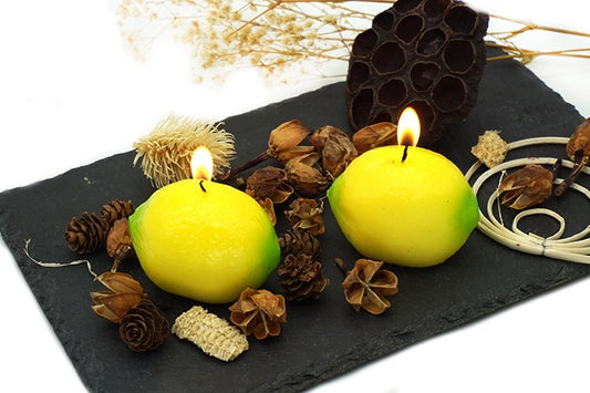Citron Stearinlys 2 stk.