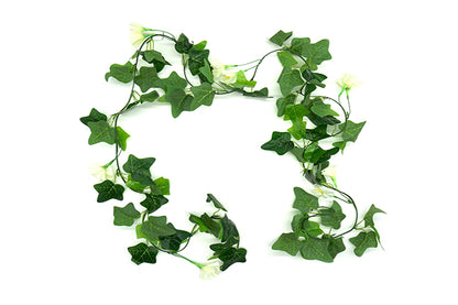 Kunstig Morning Glory Blomsteranke Hvid
