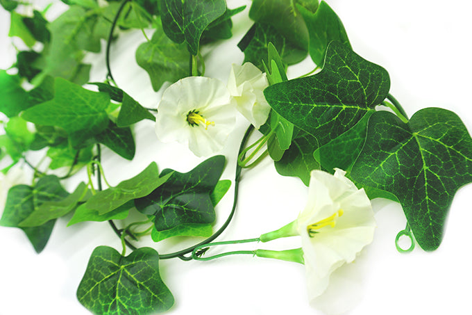 Kunstig Morning Glory Blomsteranke Hvid
