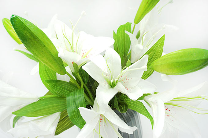 Kunstig Blomster Lilje Hvid