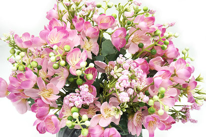 Kunstige Kirsebær blomster buket Pink